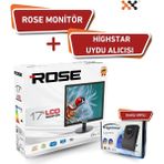 17" 43 Ekran 12V Full Hd Karavan - Tekne - Yat LCD Monitör Tv ve Highstar Dahili Wifili Uydu Alıcısı - Siyah
