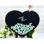 17.5X25CM-30HEARTS Benzersiz Düğün Işareti Ziyaretçi Defteri Düğün Mesaj Kutusu Açılır Kutu Drop Top Kutusu Kelebek Kalp Ziyaretçi Defteri Benzersiz Düğün Işareti (Yurt Dışından) - Renkli - Signature Guest Books