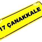 17 ÇANAKKALE Yazılı Sarı Dekor Plaka Sök Tak Pratik yeni nesil