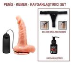 17 cm Belden Bağlamalı Gerçekçi Titreşimli Dildo Vibratör Penis - Adres Medikal