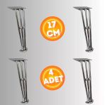 17 Cm Metal Boncuklu Koltuk Ayağı Mobilya Ayağı Ünite Ayağı Konsol Ayağı Puf Berjer Ayağı (4Adet)
