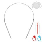17 inç (43 cm) Paslanmaz Çelik Yuvarlak Örgü İğnesi Boyutu US 7 (4.5mm) Metal Örgü İğneleri Seti Kazak Şal Eşarp Yapımı için