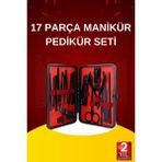 17 Parça El Ayak Bakım Seti Tırnak Temizleme Manikür Pedikür Cımbız Törpü Tırnak Makası - Seçenek