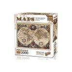 17. Yüzyıl Dünya Haritaları Puzzle, 2000 Parça, Eğlenceli ve Eğitici Oyun