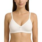 170 - Pamuklu V-Yaka Bralet Sütyen Telsiz Süngersiz - Ekru, 90 B