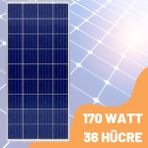 170W Watt Polikristal Güneş Paneli A Sınıf - Renkli