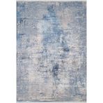 170x240 cm Bhakkar Mavi Modern Yün El Dokuma Modern Geometrik Etnik Eskitme Desenli Boho Oturma Odası Salon Yolluk Koridor Mutfak Halısı