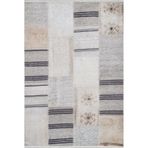 170x240 cm Bialobrzegi Krem Modern Yün El Dokuma Modern Geometrik Etnik Eskitme Desenli Boho Oturma Odası Salon Yolluk Koridor Mutfak Halısı