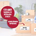 172 Adet Yapışkanlı Koli Etiketi Kırılabilir Etiketleri Ve Depolama Ev Taşıma Ve Taşınma Malzemeleri