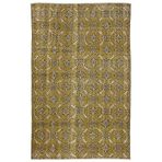 172x256 cm Atina Krem Vintage Yün El Dokuma Modern Geometrik Etnik Eskitme Desenli Boho Oturma Odası Salon Yolluk Koridor Mutfak Halısı