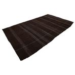 173x312 cm Çizgili Kilim Kahverengi Çizgili Yün El Dokuma Modern Geometrik Etnik Eskitme Desenli Boho Oturma Odası Salon Yolluk Koridor Mutfak Halısı