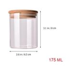 175 ml Sızdırmazlık Mutfak Tahıl Çay Mason Depolama Tankı Bambu Kapaklı Cam Kavanoz Baharat Çeşniler Organizatör Hava Geçirmez Konteyner (Yurt Dışından) - Pepper Shakers - Renkli