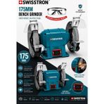 175MM Tezgah Taşlama Motoru 550W Çift Taşlı Bileme Makinesi Şeffaf Siperlikli Profesyonel Seri