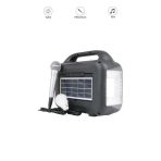 1769 Mikrofon,1 Led Ampül ve Fenerli Bluetooth Hoparlör Güneş Panelli Powerbank Kamp Hopa