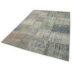 176x242 cm Kırk Yama Yeşil Yama Pamuklu Yün El Dokuma Modern Geometrik Etnik Eskitme Desenli Boho Oturma Odası Salon Yolluk Koridor Mutfak Halısı