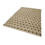 176x284 cm Kareli Kilim Kırmızı Kareli Yün El Dokuma Modern Geometrik Etnik Eskitme Desenli Boho Oturma Odası Salon Yolluk Koridor Mutfak Halısı