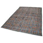 177x270 cm Geometrik Halı Siyah Geometrik Yün El Dokuma Modern Geometrik Etnik Eskitme Desenli Boho Oturma Odası Salon Yolluk Koridor Mutfak Halısı