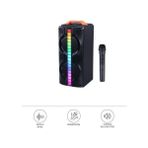 1790 Kablosuz Mikrofonlu Rgb Ledli Taşınabilir Bluetooth Hoparlör Parti Speaker