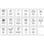 18 Adet Dikdörtgen Bakliyat ve Çay Şeker Kavanoz Etiketi Sticker Seti 6x5 cm - Standart
