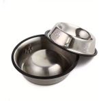 18 cm Kaymaz Tabanlı Kedi Köpek Mama ve Su Kabı – Dayanıklı Hijyenik Metal Mama Kabı