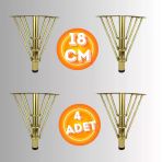 18 Cm Metal 3 Telli Koltuk Ayağı Mobilya Ayağı Ünite Ayağı Konsol Ayağı Puf Berjer Ayağı (4 Adet)