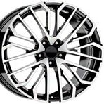 18 inç 5x112 A3 A4 Octavia Caddy Golf Jetta Passat Uyumlu Siyah Elmas Kesim Jant Modeli (4 Adet)