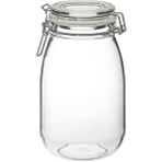 1,8 Lt Vakumlu Kavanoz, Kilitli Kapak, Contalı, Beyaz, 21.5X12.5 cm - Seçenek 1