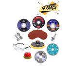 18 Parça Spiral Avuç Taşlama Cırt Zımpara Ahşap Inox Metal Mermer Kesici Kesme Flap Disk