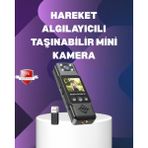 180° Dönebilen Lensli Mini Kamera 1080P Taşınabilir Özellikli Kompakt Model - Siyah