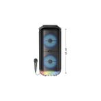 1800 Mah 6,5"x2 Mikrofonlu LED Işıklı Bluetooth Hoparlör Bts-95 - Option-1