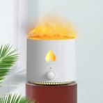 180ML Işıklı Aroma Yayıcı ve Hava Nemlendirici, Ultrasonik, Şık Tasarım - Ahşap - Bej - Siyah - Seçenek 1
