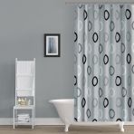 180x200 Cm Banyo Perdesi Tek Kanat Banyo Duş Perdesi-12 Adet C Halka Hediyeli Küvet Perdesi