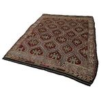 183x250 cm Geometrik Kilim Beyaz Geometrik Yün El Dokuma Modern Geometrik Etnik Eskitme Desenli Boho Oturma Odası Salon Yolluk Koridor Mutfak Halısı