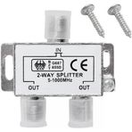 1848 2 Li Uydu Splitter Kablo Tv Rg6 Anten Çoklayıcı Dağıtıcı 3D Hd Sd Yayınları 1080P Destekli Yüksek Kalite Saf Bakır İç Malzemeden Üretilmiştir Parazitleri Önleyici Özellik