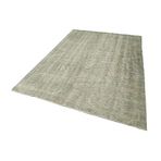 184x268 cm Kareli Kilim Yeşil Kareli Yün El Dokuma Modern Geometrik Etnik Eskitme Desenli Boho Oturma Odası Salon Yolluk Koridor Mutfak Halısı