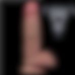 18,5 cm Dual Layered Silicone Cock Çift Katmanlı Belden Bağlamalı Dildo Strapon