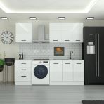185 Cm Mutfak Dolabı Beyaz Mdf Kapak Tezgah Dahil Yrkn185 97