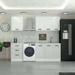 185 Cm Mutfak Dolabı Gümüş Mdf Kapak Tezgah Dahil Yrkn185 100