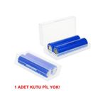 18650 2 Pil İçin Pil Saklama Tutma Kutusu Plastik Tutucu Koruyucu Şefaf Renkli Taşıma Batarya