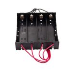 18650 Pil Yuvası 4’lü Paralel 4 Adet 3.7V Paralel Lityum Lion Batarya Kutusu Mobil Güç Kaynağı Powerbank Tutucu 11cm Kablolu