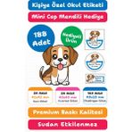 188 Adet Kişiye Özel Okul Etiketi | Kalem Defter Kitap Için Isim Yazılabilir Sticker Seti Model:5 - Beyaz