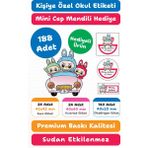 188 Adet Labubu Temalı Kişiye Özel Okul Etiketi | Kalem Defter Kitap Için Isim Yazılabilir Sticker Seti Model:3 - Beyaz