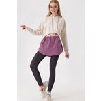 1888 Sweatshirt Ve Kazak Altı Gömlek Etek - Koyu Lila