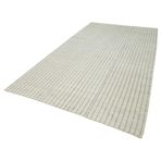 188x351 cm Çizgili Kilim Bej Çizgili Yün El Dokuma Modern Geometrik Etnik Eskitme Desenli Boho Oturma Odası Salon Yolluk Koridor Mutfak Halısı