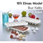 18'li Elmas Model Buz Kalıbı | Elmas Buzluk - 1 Adet - Renkli