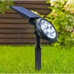 18W Led Solar Kazıklı Çim Armatür Cata Güneş Enerjili Çim Lambası Bahçe Aydınlatma Amber Renk Işık