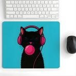 18x22 cm Desenli Baskılı Mouse Pad Kaymaz Kauçuk Taban Ofis ve Home Ofis Kullanımına Uygun Komik Yazılı Tasarım Yüksek Baskı Kaliteli Küçük Boy Mouse Pad Bilgisayar Laptop Aksesuarı (Bubble Cat)