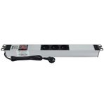 19" 1U 3'LÜ FRANSIZ UPS ANAHTARLI ALÜMİNYUM RACK KABİN PRİZİ PDU