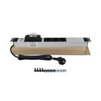 19" 1U 3'LÜ FRANSIZ UPS SİGORTALI ALÜMİNYUM RACK KABİN PRİZİ PDU