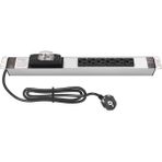19" 1u Amerikan Tipi Grup Priz 6`lı 16A Sigortalı Kablolu Rack Mount Pdu